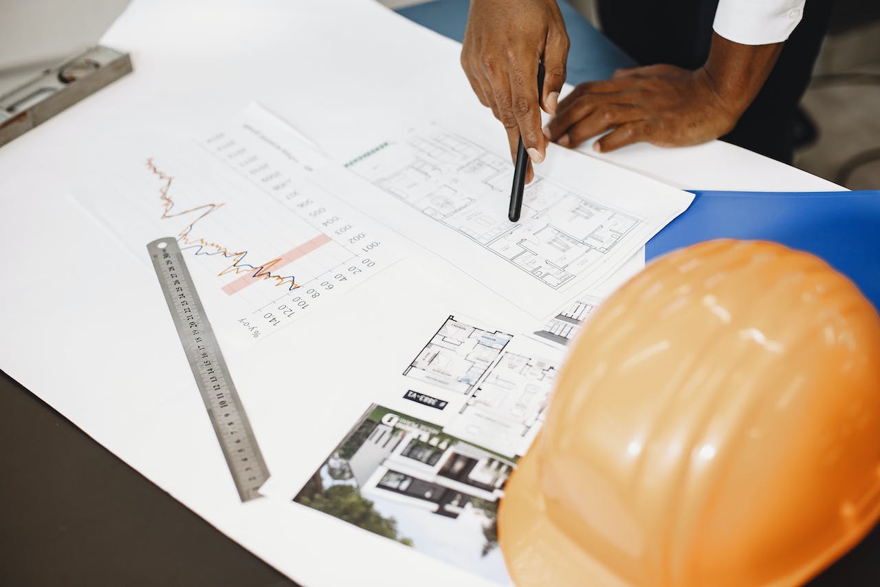 a construction manager reviewing plans