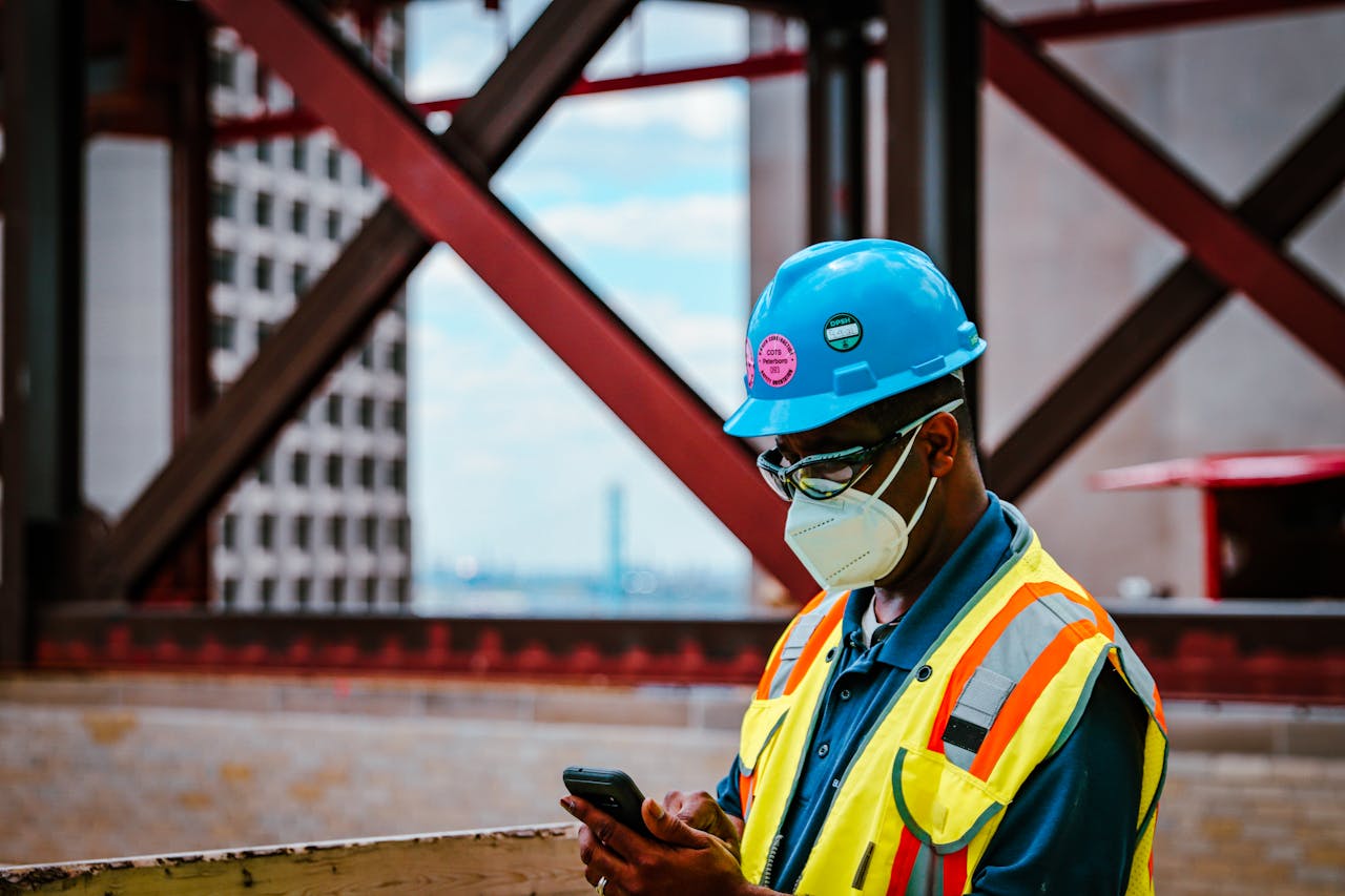 a construction safety inspector on a site