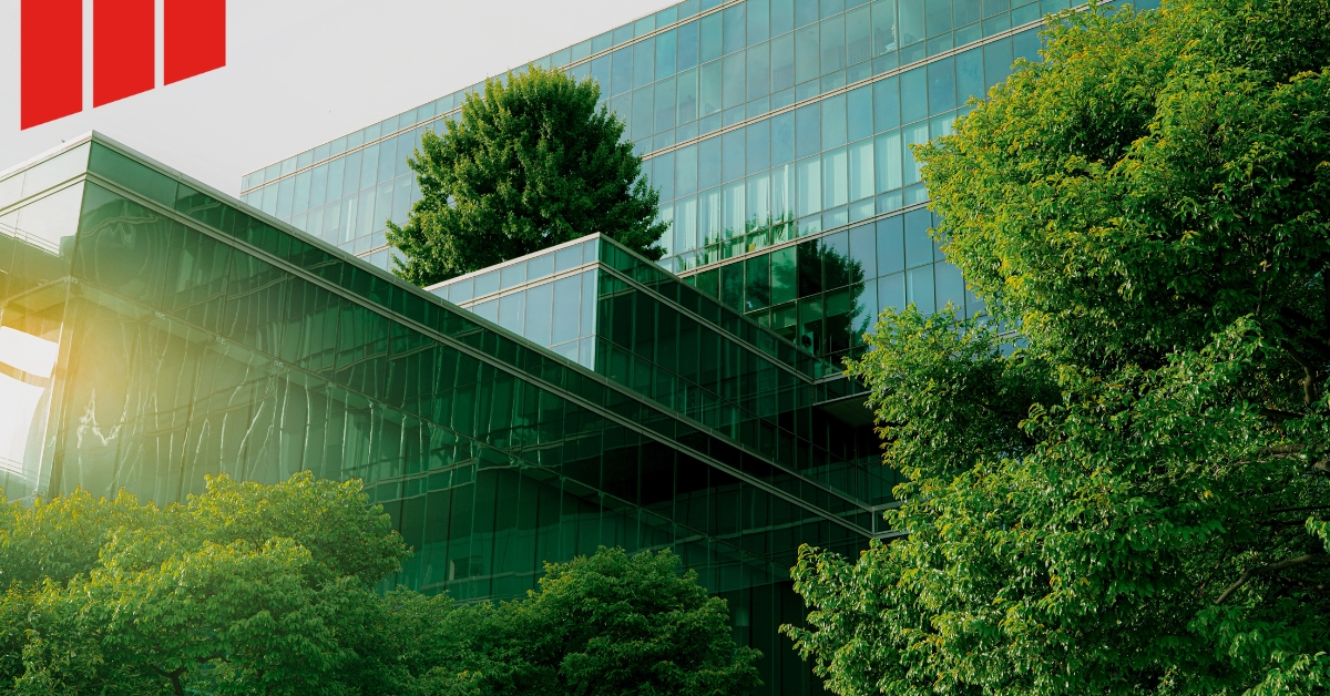 a project manager for construction in front of a display